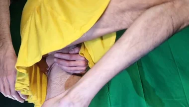 Yellow Skirt, No Panties
