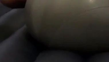 Fuck gimnastic ball on air matress
