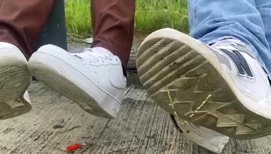 We Leave the Office and Stay in a Park Because Our Feet Sweat a Lot