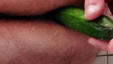 Big Ass Anal Play with Cucumber