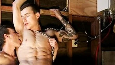 Restrained Muscle Hunk Hoss Kado Devoured By Master Scott Finns Big Dick