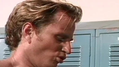 Three Guys Fuck Their Asses and Mouths in the Locker Room