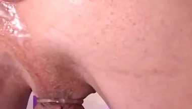 Femboy Plays with His Boypussy in Front of Your Face and Cums on His Stockings