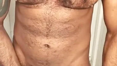 Bearded and Rugged Man Jerking off and Cumming