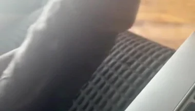 Stroking My Big Black Cock Watching Porn