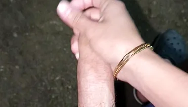 Outdoors at Night, Peeing and Hot Cumshot