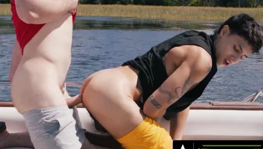 Angel Elias And Marcus Mcneil - Hairy Hunk Buttfucks Buddy During Boat Sex Afternoon