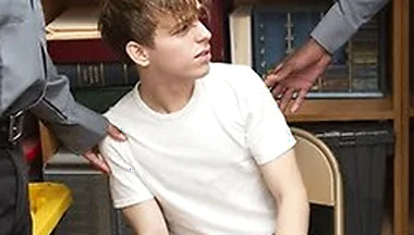 Teen 18+ Thief Zach Brenton Gets Barebacked By Black & Latino Officers With Massive Dicks