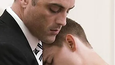 Religious Boy Zach Brenton Bends Over The Desk And Takes Bishop Harts Fat Cock