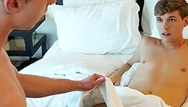 Jack Baker And Jack Valor In Curious Stepsiblings Make Out Intensely And Play With Each Others Cocks