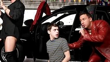 Horny Twink Joey Mills Gets Spit Roasted By Hunks Reese Rideout And Dom King