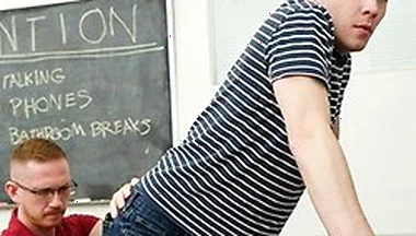Brody Kayman And Damian Rose In While In Detention, Professor Kayman Has A Very Serious Talk With His Naughty Student 18