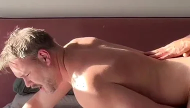 Mason Cross Stretches Out Stepdaddy Dan with His Huge Uncut Cock