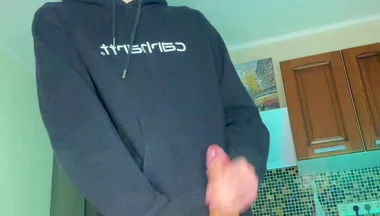 Watch This Young Student Shoot a Thick Load of Cum