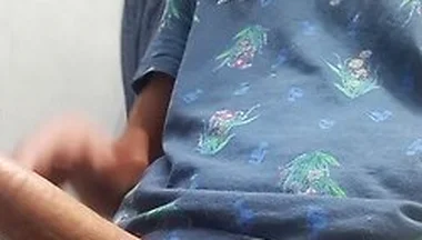 Hot Handsome Shows You His Huge Hard Penis Squirting On The Bathroom Floor