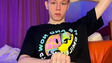 Just a Horny Twink Who Loves to Show off His Big Cock