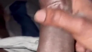 So Hard Stroking My Big Black Cock