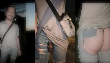Walking Through the City in Bottomless Jeans