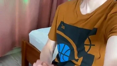 Young Student Home Alone with a Monster Boner and Lots of Sperm