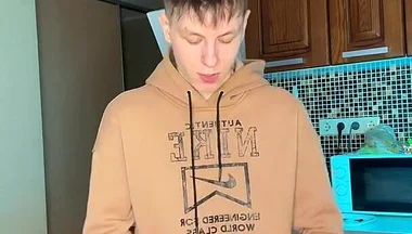 I Couldnt Stop Stroking My Big Cock Until I Covered the Floor in Sperm