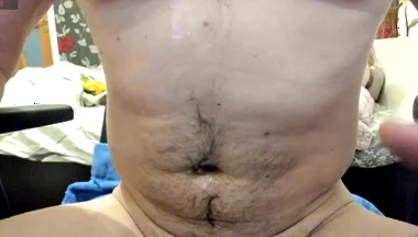 Big cumshot on my big belly
