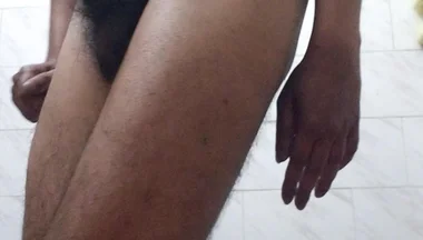 Indian Teen Femboy with Phimosis Dick Jerking and Stroking in the Bathroom Until Cum