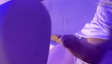 Amateur Boy Squirting Piss on His Step Dad and Sucking His Thick Cock (and Spitting on It) in the Bathroom