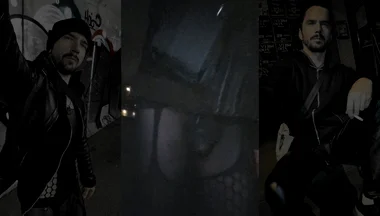 Hot Rainy Walk (garters and Bulge Meggings)