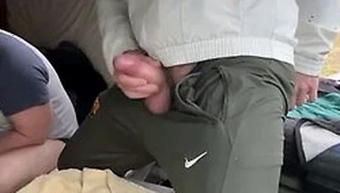 Public Truck Cruising We Flash Our Bulges And A 3-way Begins Inside
