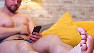 Naughty Aleck Wants Us To Drool Over His Big Bare Feet