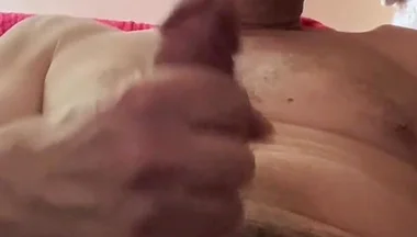 Mature Man Masturbating and Smoking
