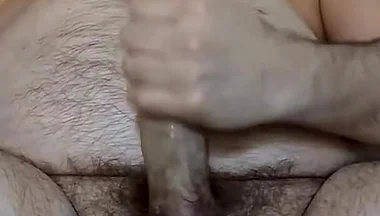 Quick Jerking off - Big Feet Show and Cumshot