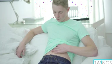 Rustie Port And James Blonde - Skinny Blonde Twink James T Milks His Throbbing Hard Meat!
