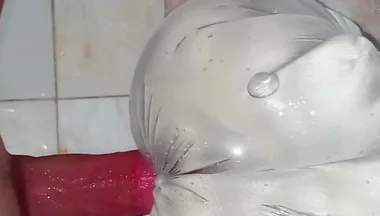 Horny Anal Masturbation Alone in the Bathroom - Real Toy Play