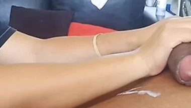 I Sit My Neighbor In A Chair To Suck And Taste His Huge Thick Cock Until He Comes