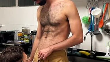 Hairy Alpha Milo Galician Breeds My Ass In The Kitchen - Used As His Cumdump