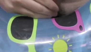 Playing with a cool swimring