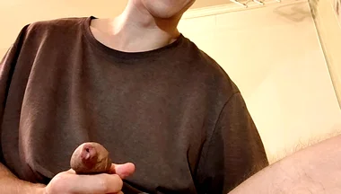 Getting anal orgasm with pink rubber penis