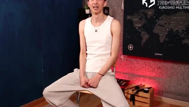 No.ksgh10 Climax Labs Ep.49 White Tank Tops Guy, Has A Long Lasting Huge Cock And Super Thick Cum Jets! Ep.1-4