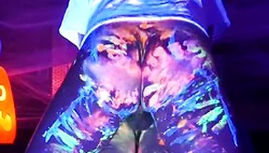 Femboys Messy Halloween Flip Fuck With Glow Paint