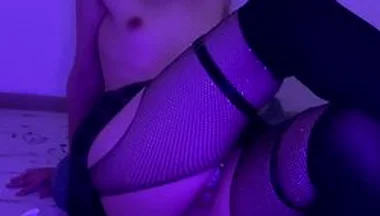 Femboy In Chastity Cage On Big Dildo