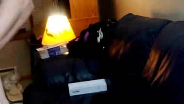Stand up Then Lay Down on Couch as I Jerk and Bust Twice