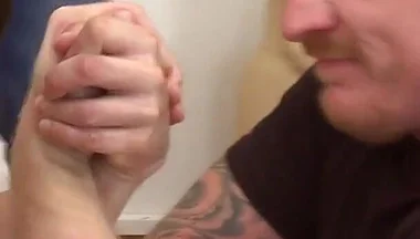 Stepdaddy Arm Wrestles Two Young Horny Blokes