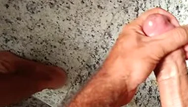 I Went Into The Club Bathroom And Gave A Hot Handjob With My Finger In My Ass, Very Horny