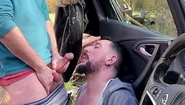 2 Slutty Guys Suck Me Dry In My Truck Rest Stop Blowjob