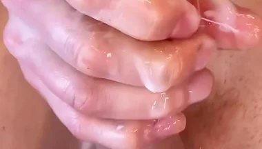 Good Creamy Cock Jerking