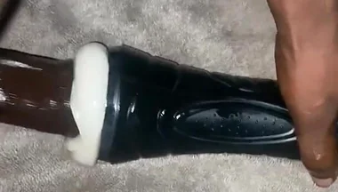 Fucking My Torch Fake Pussy