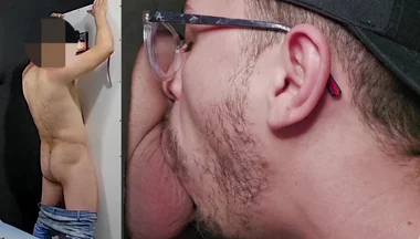 Hot Single Guy with a Thick Uncut Cock Came Without Underwear to Relieve Himself at My Gloryhole!