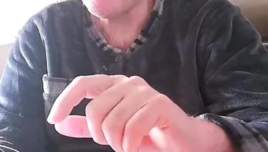 A Long Sunday Jerking My Cock and Pissing in the Empty Plastic Bottle