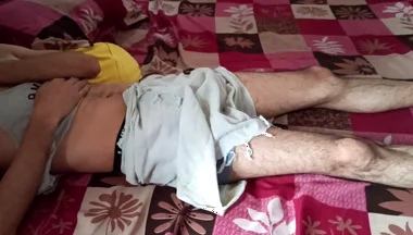 Wow First Time Touch My Stepbrother Big Cock in Midnight Lungi